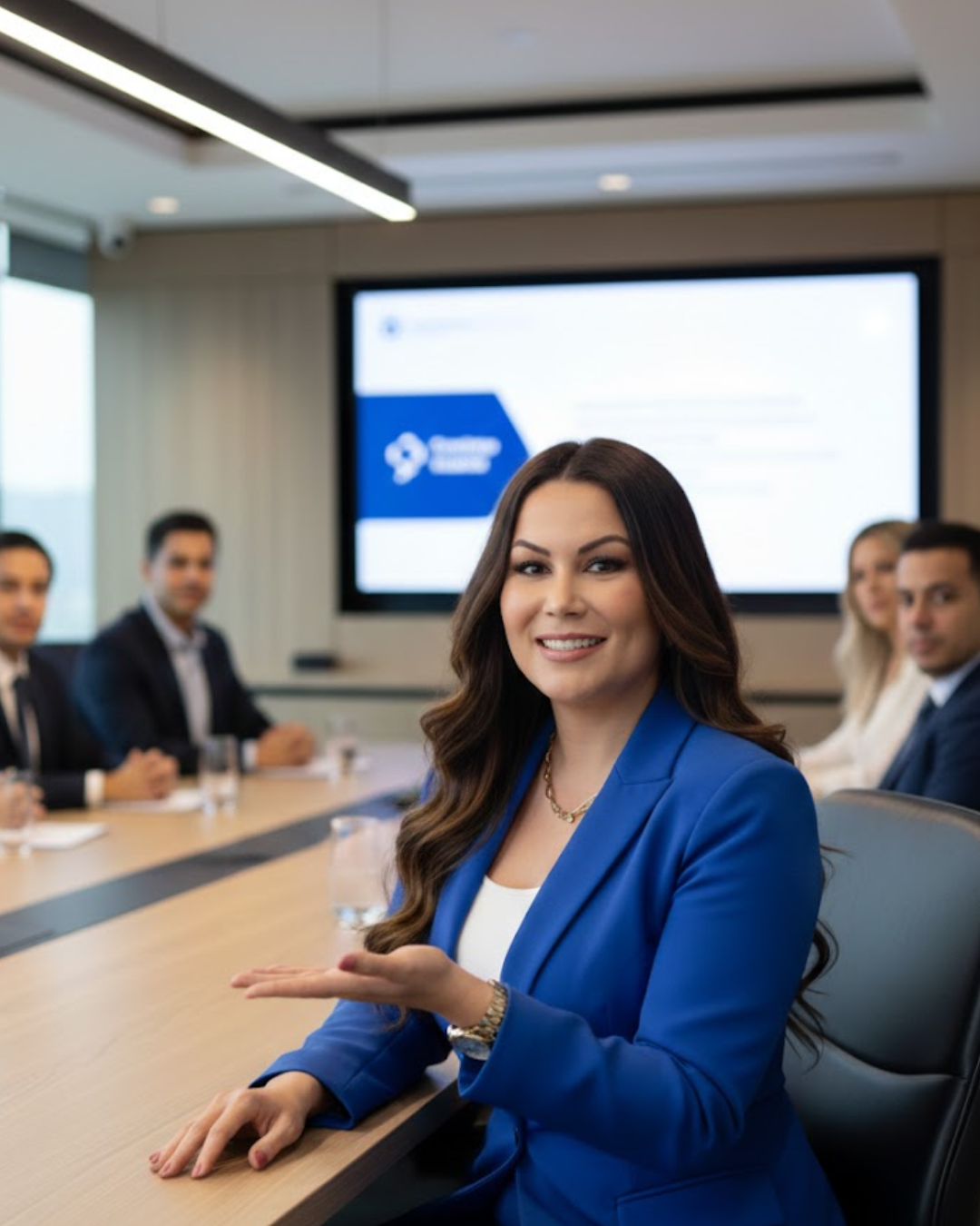 Viviane Rosário em reunião